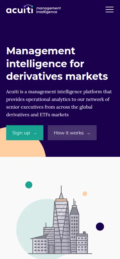 Acuiti Website Development and Modernisation mobile view